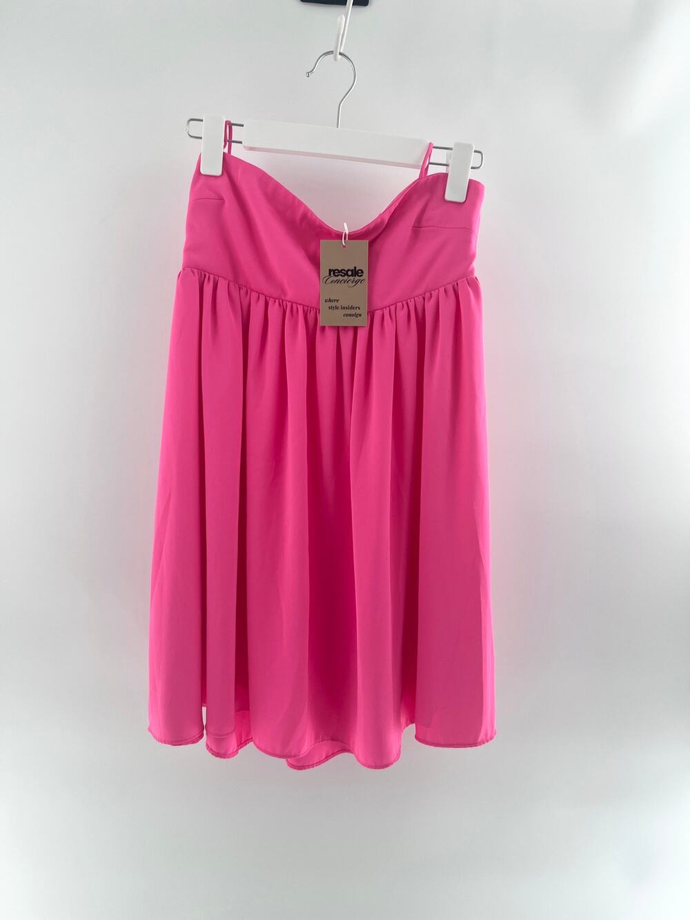 Amanda Uprichard Strapless Babydoll Mini Dress Bubble Pink Women's Size Medium